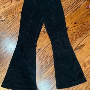 Aerie Black Corduroy Flared Pants